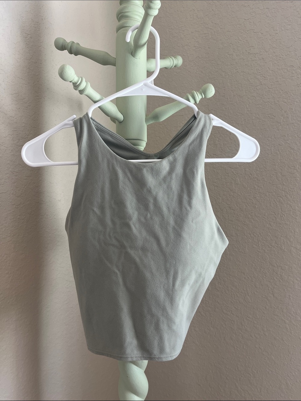 Athleta Light Sage High-Neck Cropped Tank